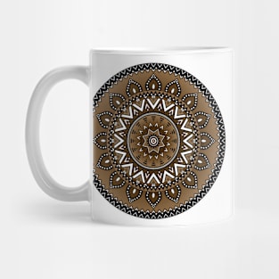 Mandala with African-inspired patterns Brown tint Mug